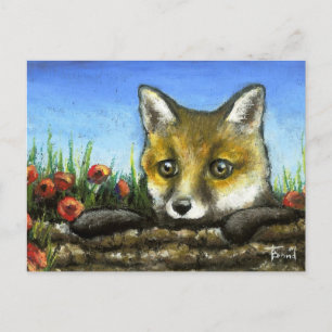 Fox cub postcard