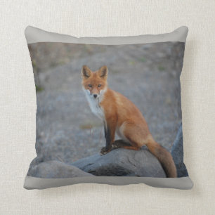 fox cushion, fox throw pillow, fox gift pillow