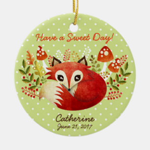 Fox Custom Ceramic Ornament Pendant