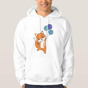 Fox Cute Animals Flies Balloons Children Hoodie