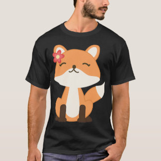 Fox Cute Design Animal Pattern T-Shirt