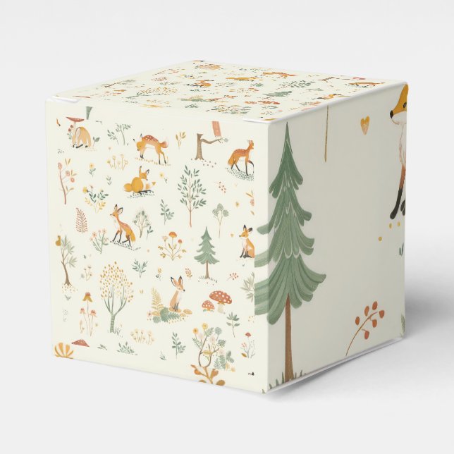"Fox Delight Gift Box" Favor Box (Front Side)
