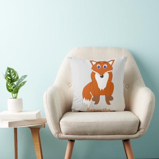 Fox Design Personalised Throw Pillow (Chair)