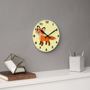 Fox Design Round Clock