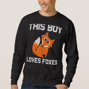 Fox Designs For Boys Kids Foxes Animal Wildlife Sweatshirt