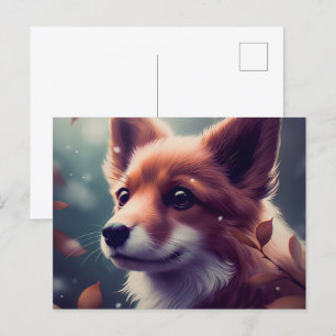 Fox Dog Postcard
