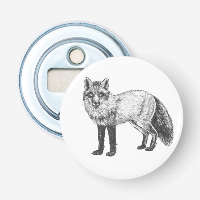 Fox drawing bottle opener (Front)