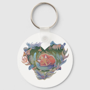 fox earth day keychain