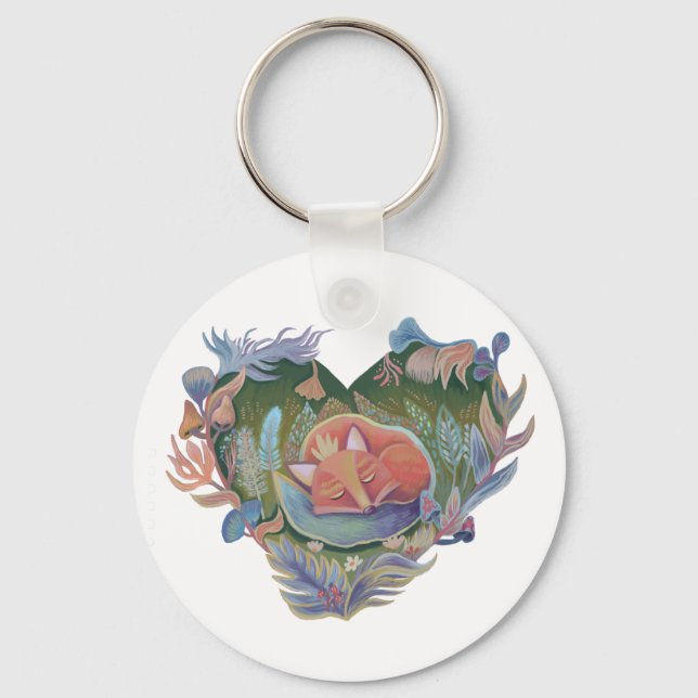 fox earth day keychain (Front)
