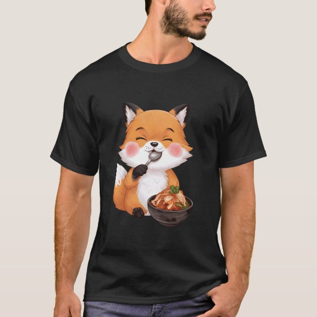 Fox Eating Kimchi T-Shirt (Front)