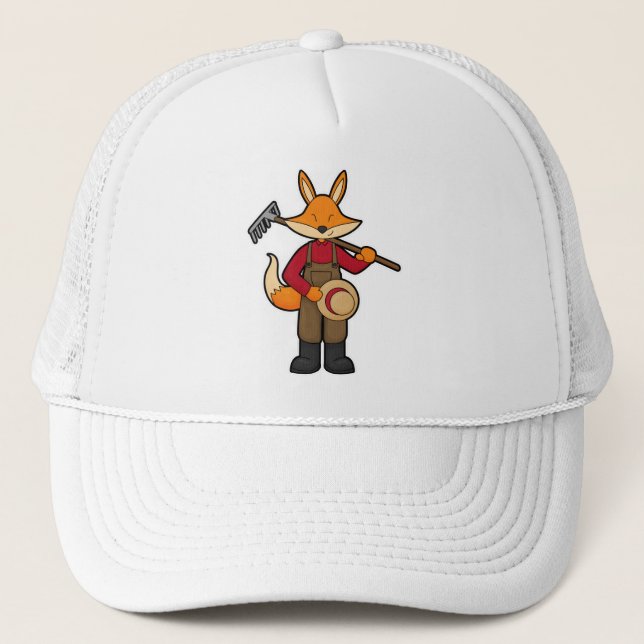 Fox en fermier avec Rake & Casquette (Devant)