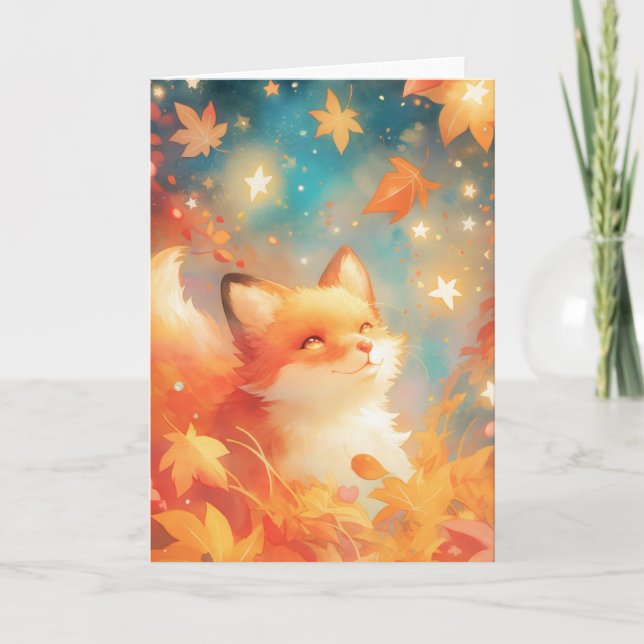 Fox Enchanted Autumn Card (Front)
