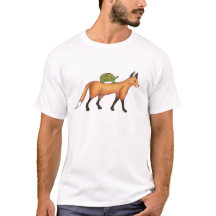 Fox et T-shirt d'impression de tortue