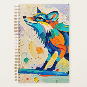 Fox Expressive abstrait animal art design