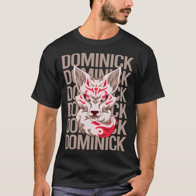 Fox Face - Dominick Name T-Shirt (Front)