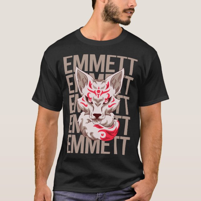 Fox Face - Emmett Name T-Shirt (Front)