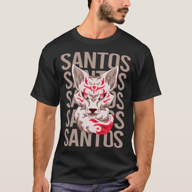 Fox Face - Santos Name T-Shirt (Front)