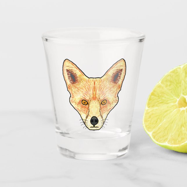 Fox Face Shot Glass (Front)