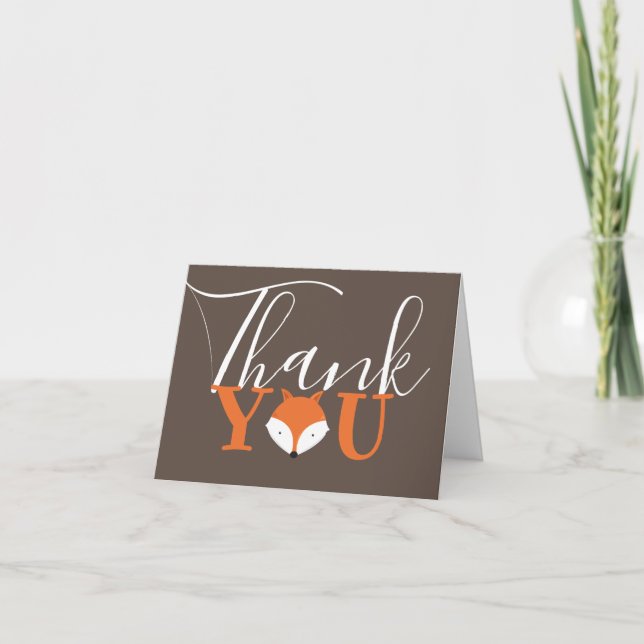Fox Face Thank You Card (Front)