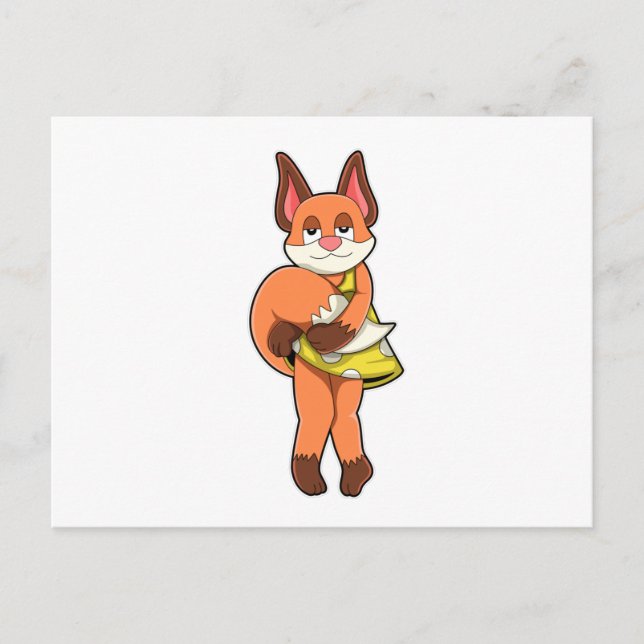 Fox Female with Skirt Postcard (Front)