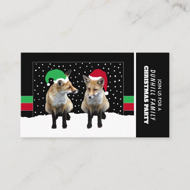 Fox, fête de Noël Invitation de billets (Devant)