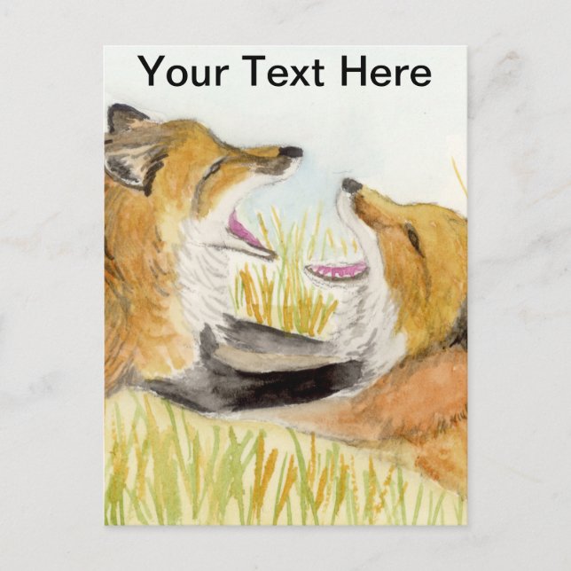 Fox Fight Postcard (Front)