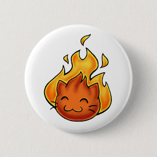 Fox Fire 2 Inch Round Button