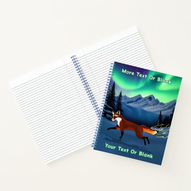 Fox Fire - Northern Lights Notebook (Inside)