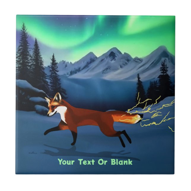 Fox Fire - Northern Lights Tile (Front)