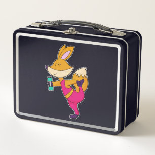 Fox Fitness Dumbbell Metal Lunch Box