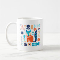 Fox Folk Art Floral Pattern | Nature