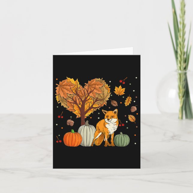 Fox For Women Men Animal Autumn Fall Season  Card (Front)