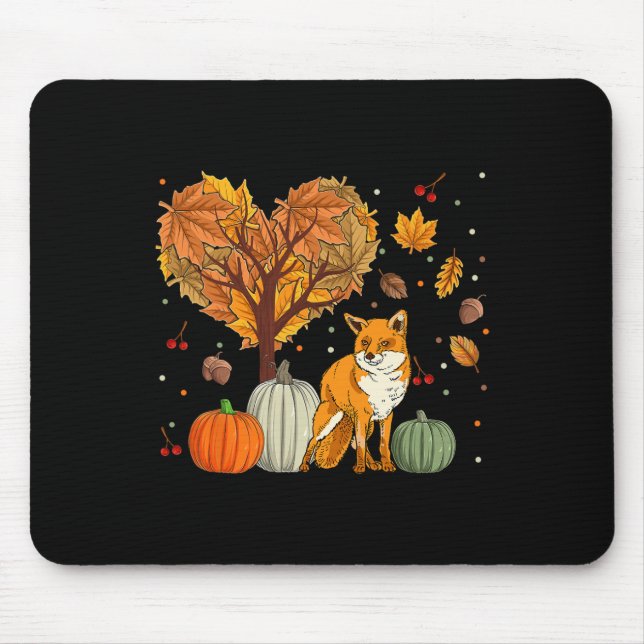 Fox For Women Men Animal Autumn Fall Season  Mouse Pad (Front)