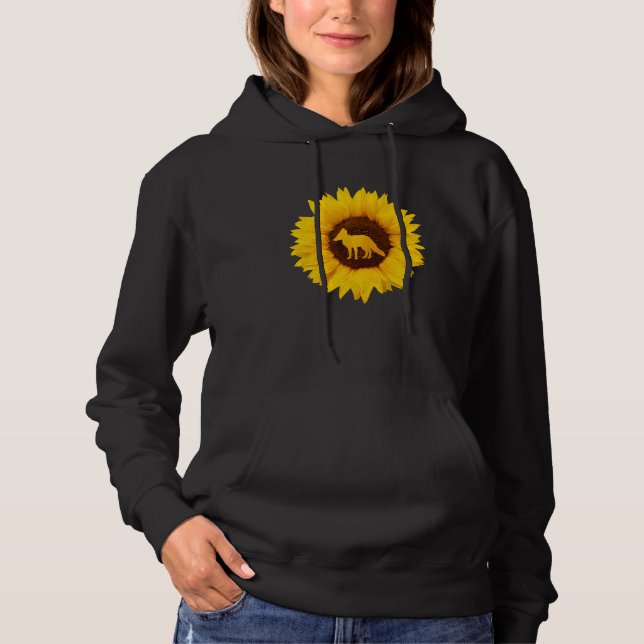 Fox  For Women Men Prairie Vixen Animal Sunflower  Hoodie (Front)