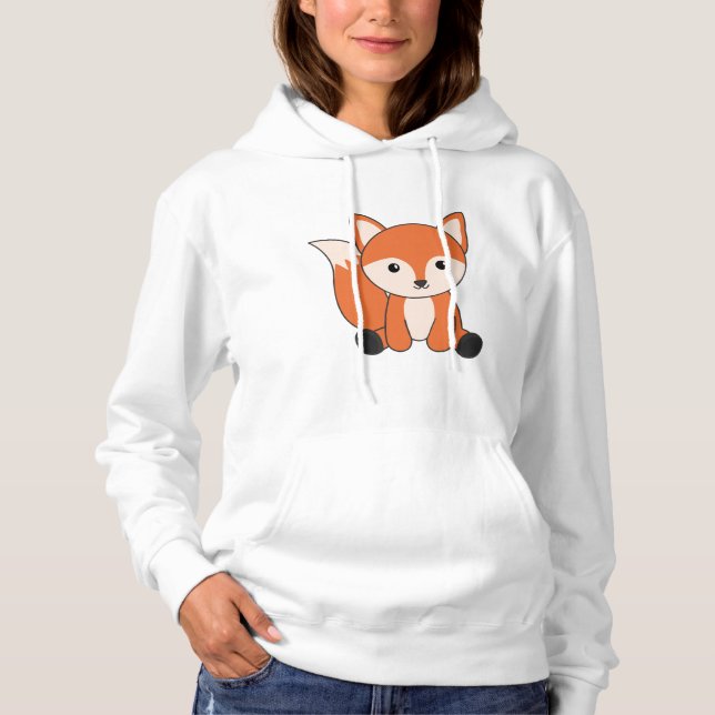 Fox Forest Animal Foxes Orange Kawaii Animals Hoodie (Front)
