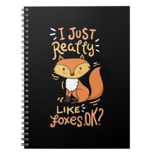 Fox Forest Animal Humour Notebook