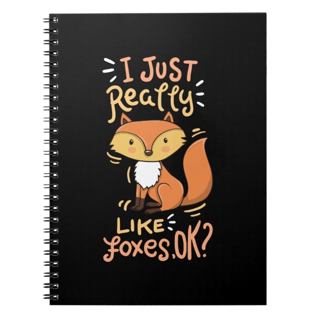 Fox Forest Animal Humour Notebook (Front)