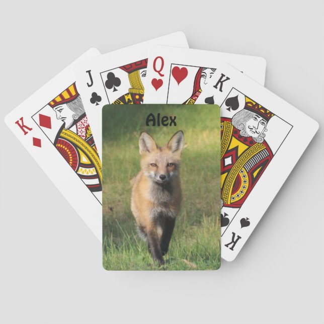 Fox Friend Playing Cards - Personalize it! (Back)