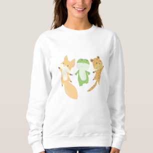 Fox Frog Leopard Animal Lovers Funny Animals Sweatshirt