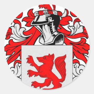 Fox (German) Coat of Arms Classic Round Sticker