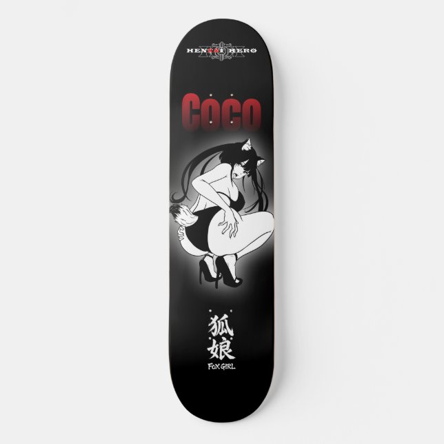 Fox girl Coco Skateboard (Front)