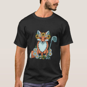 Fox Golf Club Flower Wreath Gift T-Shirt