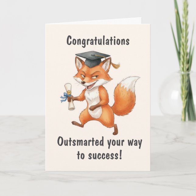 Fox Graduation Card (Front)