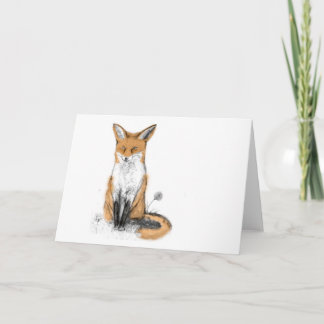 fox greeting card