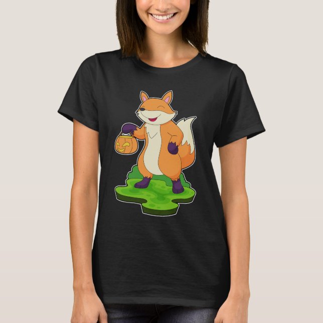 Fox Halloween Pumpkin T-Shirt (Front)