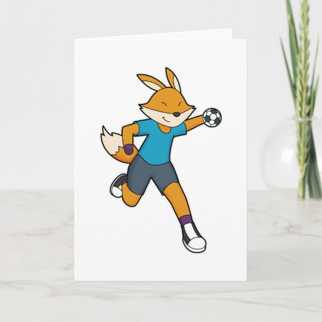 Fox Handball player Handball Card (Front)