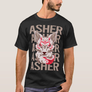 Fox Head - Asher Name T-Shirt