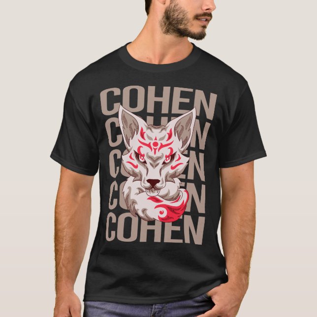 Fox Head - Cohen Name T-Shirt (Front)