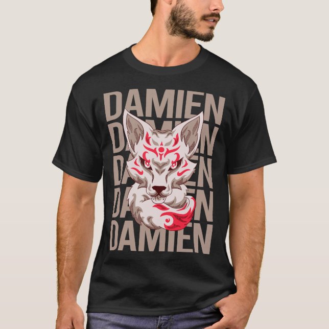 Fox Head - Damien Name T-Shirt (Front)