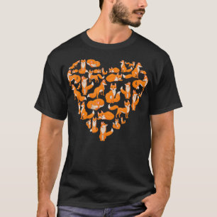 fox heart lover Foxes love gifts for girls kids bo T-Shirt